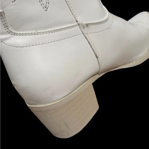 IUV brand white western cowboy boots for women mid calf size 8 - Picture 4 of 13